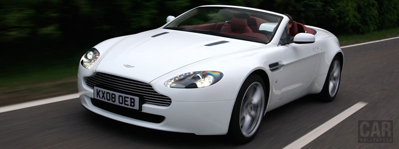 Cars wallpapers Aston Martin V8 Vantage Roadster Stratus White - 2008 - Car wallpapers