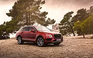 Cars wallpapers Bentley Bentayga Diesel (Rubino Red) - 2016