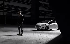 Cars wallpapers Ford Fiesta Black & White - 2015