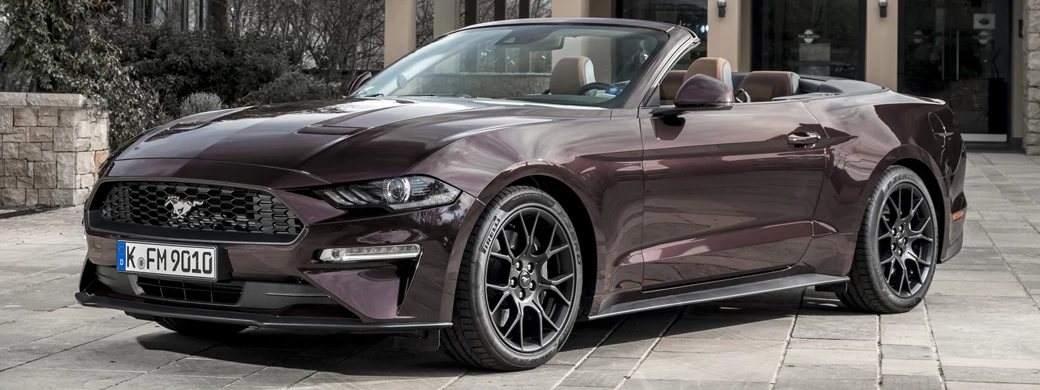 Cars wallpapers Ford Mustang EcoBoost Convertible (Royal Crimson) EU-spec - 2017 - Car wallpapers