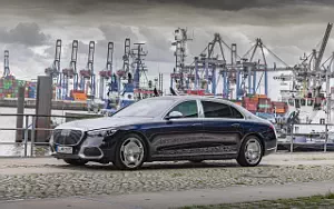 Cars wallpapers Mercedes-Maybach S 580 4MATIC (Nautical Blue/High-Tech Silver) - 2021