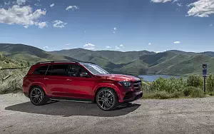 Cars wallpapers Mercedes-Benz GLS 580 4MATIC AMG Line (Designo Cardinal Red) US-spec - 2019
