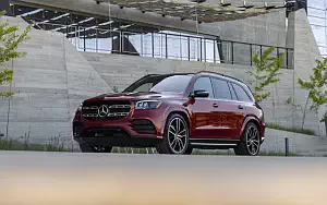 Cars wallpapers Mercedes-Benz GLS 580 4MATIC AMG Line (Designo Cardinal Red) US-spec - 2019