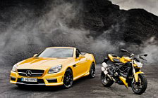 Cars wallpapers Mercedes-Benz SLK55 AMG and Ducati Streetfighter 848 - 2011