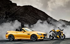 Cars wallpapers Mercedes-Benz SLK55 AMG and Ducati Streetfighter 848 - 2011