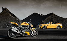 Cars wallpapers Mercedes-Benz SLK55 AMG and Ducati Streetfighter 848 - 2011