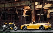 Cars wallpapers Mercedes-Benz SLK55 AMG and Ducati Streetfighter 848 - 2011