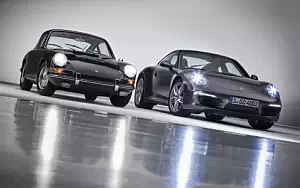 Cars wallpapers Porsche 911 Carrera 4S Coupe 2013 and Porsche 911 2.0 Coupe 1964