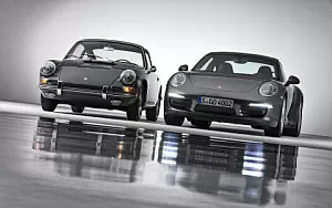 Cars wallpapers Porsche 911 Carrera 4S Coupe 2013 and Porsche 911 2.0 Coupe 1964