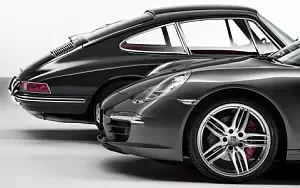 Cars wallpapers Porsche 911 Carrera 4S Coupe 2013 and Porsche 911 2.0 Coupe 1964