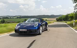 Cars wallpapers Porsche 911 Carrera Cabriolet (Gentian Blue Metallic) - 2019