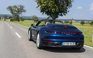 Cars wallpapers Porsche 911 Carrera Cabriolet (Gentian Blue Metallic) - 2019
