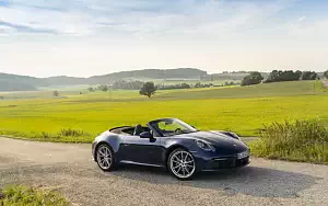 Cars wallpapers Porsche 911 Carrera Cabriolet (Gentian Blue Metallic) - 2019