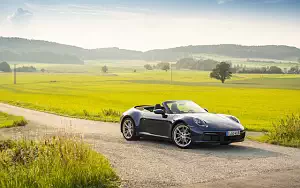 Cars wallpapers Porsche 911 Carrera Cabriolet (Gentian Blue Metallic) - 2019