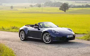 Cars wallpapers Porsche 911 Carrera Cabriolet (Gentian Blue Metallic) - 2019
