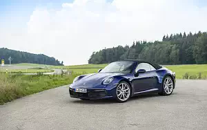 Cars wallpapers Porsche 911 Carrera Cabriolet (Gentian Blue Metallic) - 2019