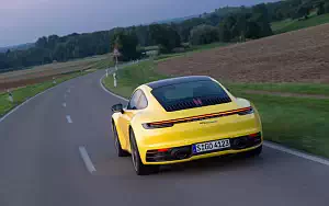 Cars wallpapers Porsche 911 Carrera Coupe (Racing Yellow) - 2019