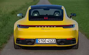 Cars wallpapers Porsche 911 Carrera Coupe (Racing Yellow) - 2019