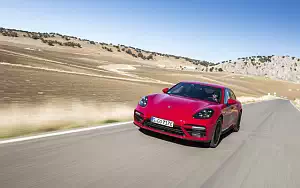 Cars wallpapers Porsche Panamera Turbo S E-Hybrid Sport Turismo (Carmine Red) - 2017