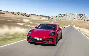 Cars wallpapers Porsche Panamera Turbo S E-Hybrid Sport Turismo (Carmine Red) - 2017