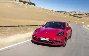 Cars wallpapers Porsche Panamera Turbo S E-Hybrid Sport Turismo (Carmine Red) - 2017