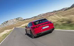 Cars wallpapers Porsche Panamera Turbo S E-Hybrid Sport Turismo (Carmine Red) - 2017