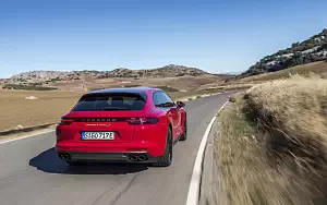 Cars wallpapers Porsche Panamera Turbo S E-Hybrid Sport Turismo (Carmine Red) - 2017