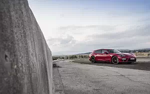 Cars wallpapers Porsche Panamera Turbo S E-Hybrid Sport Turismo (Carmine Red) - 2017