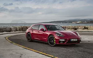 Cars wallpapers Porsche Panamera Turbo S E-Hybrid Sport Turismo (Carmine Red) - 2017