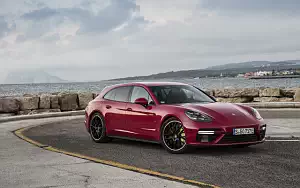 Cars wallpapers Porsche Panamera Turbo S E-Hybrid Sport Turismo (Carmine Red) - 2017