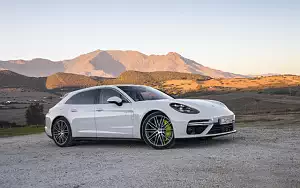 Cars wallpapers Porsche Panamera Turbo S E-Hybrid Sport Turismo (Carrara White Metallic) - 2017