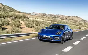 Cars wallpapers Porsche Panamera Turbo S E-Hybrid Sport Turismo (Sapphire Blue Metallic) - 2017