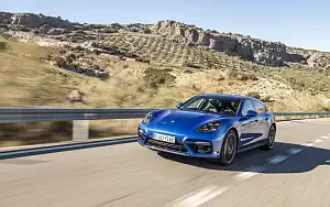 Cars wallpapers Porsche Panamera Turbo S E-Hybrid Sport Turismo (Sapphire Blue Metallic) - 2017