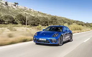 Cars wallpapers Porsche Panamera Turbo S E-Hybrid Sport Turismo (Sapphire Blue Metallic) - 2017