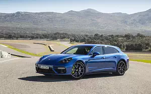 Cars wallpapers Porsche Panamera Turbo S E-Hybrid Sport Turismo (Sapphire Blue Metallic) - 2017