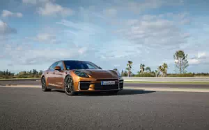 Cars wallpapers Porsche Panamera Turbo E-Hybrid (Madeira Gold Metallic) - 2024
