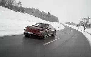 Cars wallpapers Porsche Taycan (Cherry Metallic) - 2021