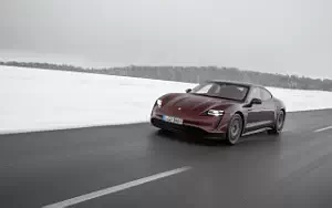 Cars wallpapers Porsche Taycan (Cherry Metallic) - 2021