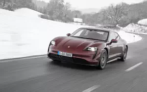 Cars wallpapers Porsche Taycan (Cherry Metallic) - 2021