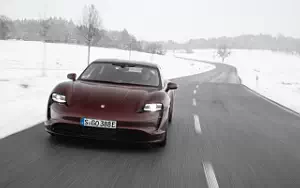 Cars wallpapers Porsche Taycan (Cherry Metallic) - 2021